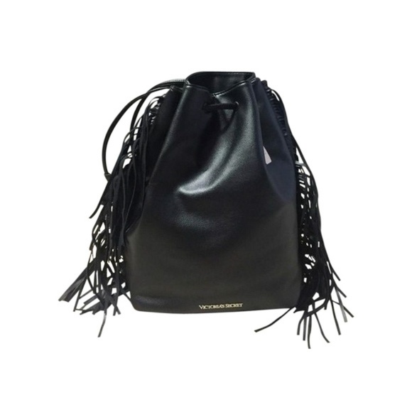 Victoria's Secret Handbags - Sale! NWT Victoria's Secret fringe black backpack